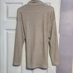 Cozy Ribbed Tan Sweater